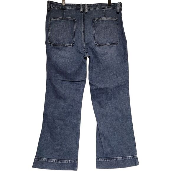 Sundance Wide Leg Boot Cut Jeans Womens Size 33W Dark Wash - Picture 3 of 5